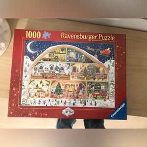 Ravensburger Santa’s Workshop Christmas 1000 Piece Puzzle Preowned